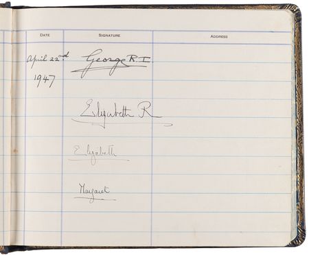 Lot #193 Queen Elizabeth II and Family Signed 1947 Visitors Book - Image 4