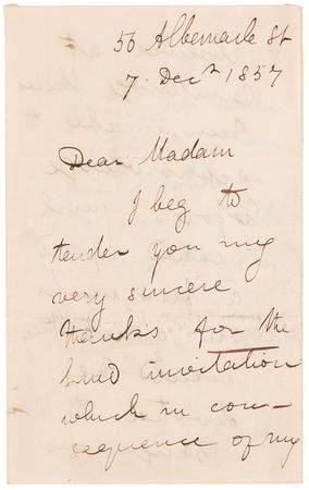 Lot #235 David Livingstone Autograph Letter Signed with Wood and Leaves 