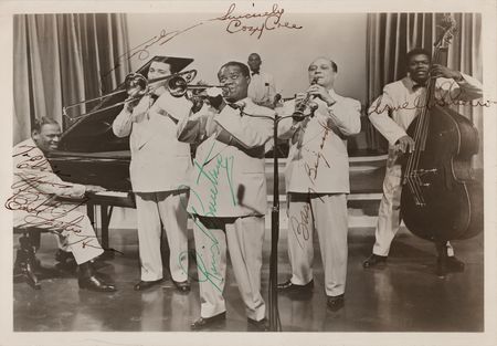 Lot #611 Louis Armstrong and Band Signed