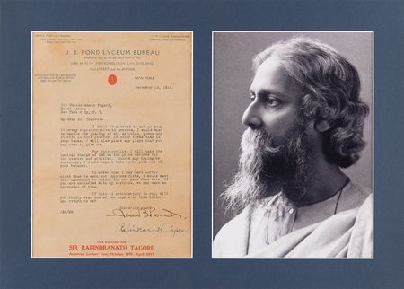 Lot #521 Rabindranath Tagore Typed Letter Signed, Hiring an American Literary Agent - Image 1