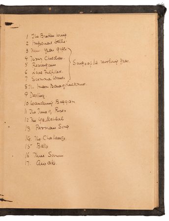 Lot #518 Sarojini Naidu Twice-Signed Autograph Manuscript: 