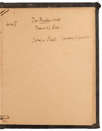Lot #518 Sarojini Naidu Twice-Signed Autograph Manuscript: 