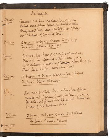 Lot #518 Sarojini Naidu Twice-Signed Autograph Manuscript: 