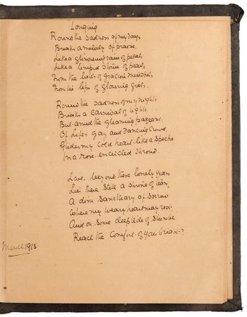 Lot #518 Sarojini Naidu Twice-Signed Autograph Manuscript: 