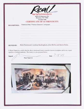 Lot #650 Fleetwood Mac Signed Lithograph - 'Say You Will' - Image 3