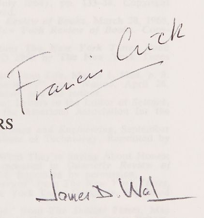 Lot #226 James D. Watson and Francis Crick Signed Book - The Double Helix - Image 2