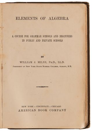 Lot #371 Omar Bradley's Algebra Book - Signed in His Youth - Image 5