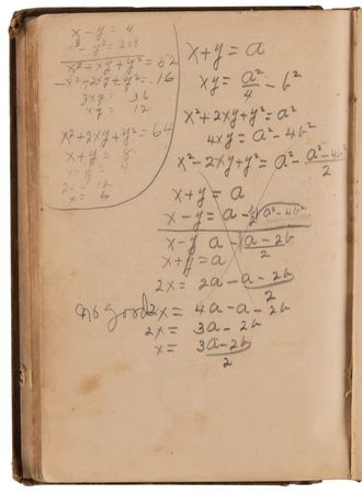 Lot #371 Omar Bradley's Algebra Book - Signed in His Youth - Image 6