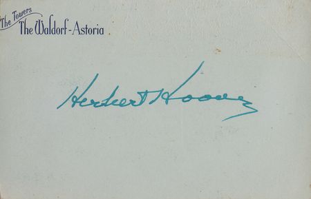 Lot #93 Herbert Hoover Signature - Image 2