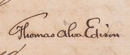 Lot #5044 Thomas Edison Document Signed for Phonograph Patent (1890) - Image 3