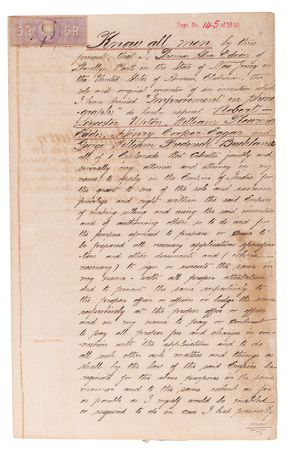 Lot #5044 Thomas Edison Document Signed for Phonograph Patent (1890) - Image 4