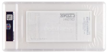 Lot #5090 Google: Larry Page and Sergey Brin Signed Check to King Star Computers - PSA MINT 9 - Image 2