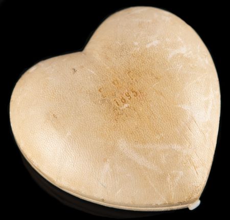 Lot #5022 Edwin Booth Family Collection: Heart-Shaped Opal and Diamond Brooch - Image 7