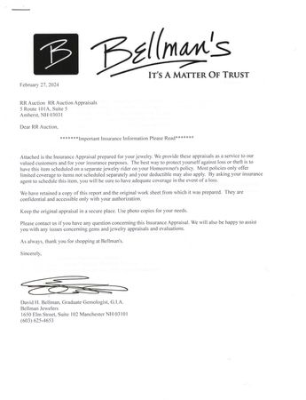 Lot #5023 Edwin Booth Family Collection: Two Sterling Silver Chalices, Engraved 