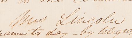 Lot #5016 Mary Todd Lincoln Autograph Letter Signed, Couriered by the War Department - Image 2