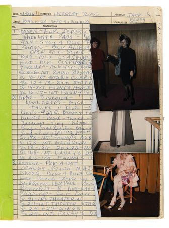 Lot #5095 Funny Lady: Costumer's Script with (39) Candid Wardrobe Continuity Photographs of Barbra Streisand - Image 3