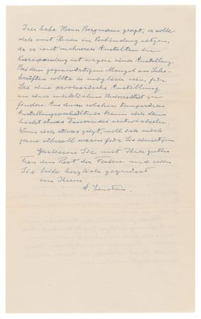Lot #5047 Albert Einstein Autograph Letter Signed: 