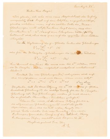 Lot #5046 Albert Einstein Autograph Letter Signed to His 'Calculator,' Walther Mayer, on Dirac and De Broglie Equations - Image 2