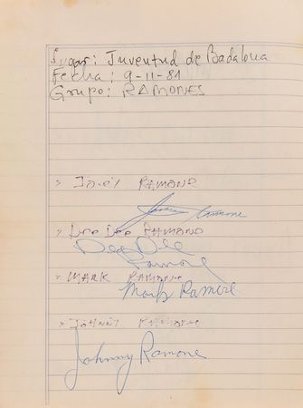 Lot #5081 Rock and Roll 1980s Autograph Book with Bob Dylan, The Clash, AC/DC, Ramones, and  (200+) More - Image 5