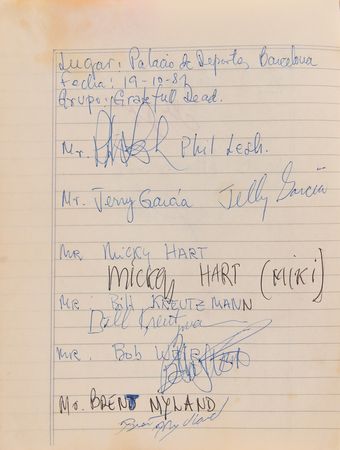Lot #5081 Rock and Roll 1980s Autograph Book with Bob Dylan, The Clash, AC/DC, Ramones, and  (200+) More - Image 8