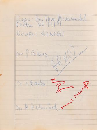 Lot #5081 Rock and Roll 1980s Autograph Book with Bob Dylan, The Clash, AC/DC, Ramones, and  (200+) More - Image 9