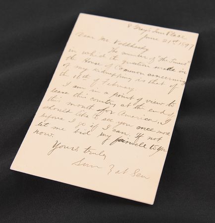 Lot #5063 Sun Yat-sen Autograph Letter Signed to Russian Revolutionary Feliks Volkhovsky - Image 1