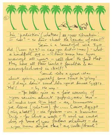 Lot #5078 John Lennon Lengthy Autograph Letter Signed with Original Sketches: “I'm 40 next year — I hope life begins” (January 1979) - Image 3