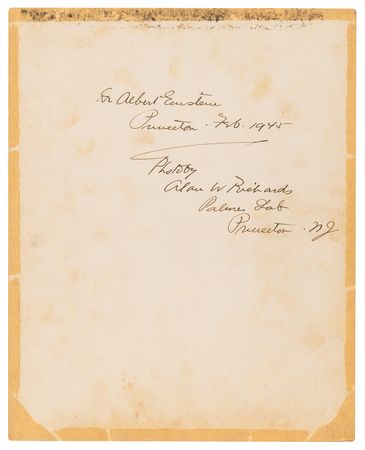 Lot #5048 Albert Einstein Signed Photograph - Pictured at Princeton in 1945 - Image 2