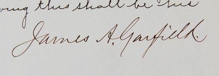 Lot #5028 James A. Garfield Document Signed as President, Ratifying the 1880 Treaty of Madrid - Image 2