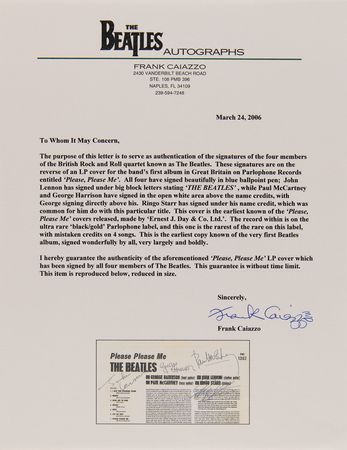 Lot #5076 Beatles Signed Album - Rare First Pressing of Please Please Me - Image 9