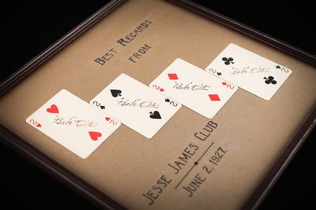 Lot #5097 Babe Ruth (4) Signed 'Jesse James Club'