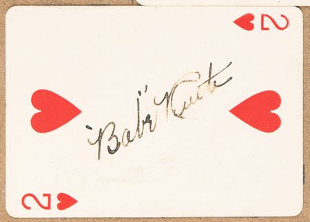 Lot #5097 Babe Ruth (4) Signed 'Jesse James Club' Playing Cards from 1927, Presented to the Owner of the Legendary Semi-Pro Baseball Club, the Doherty Silk Sox - Image 3