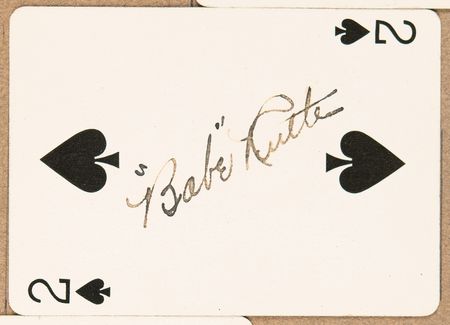 Lot #5097 Babe Ruth (4) Signed 'Jesse James Club' Playing Cards from 1927, Presented to the Owner of the Legendary Semi-Pro Baseball Club, the Doherty Silk Sox - Image 4