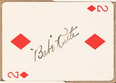 Lot #5097 Babe Ruth (4) Signed 'Jesse James Club' Playing Cards from 1927, Presented to the Owner of the Legendary Semi-Pro Baseball Club, the Doherty Silk Sox - Image 5