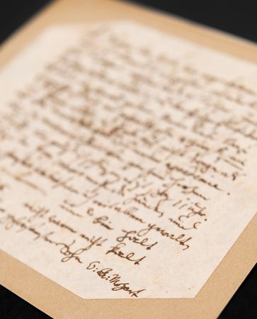 Lot #5069 Wolfgang Amadeus Mozart Autograph Letter Signed, Writing to His Father from Augsburg in October 1777 - 