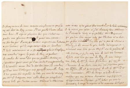 Lot #5061 Jean Racine Autograph Letter Signed on King Louis XIV and Victory at the Battle of Landen: 