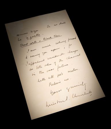 Lot #5066 Winston Churchill Autograph Letter Signed, Predicting Political Upheaval in Europe: 