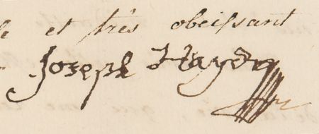 Lot #5070 Franz Joseph Haydn Letter Signed, Declining Membership in the Société Académique des Enfants d’Apollon - Image 4