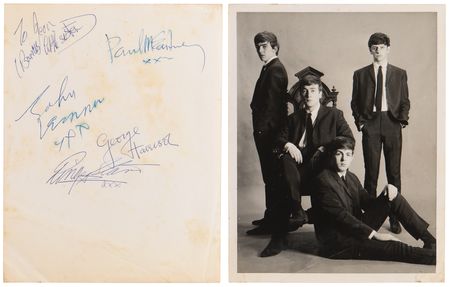 Lot #5075 Beatles Signed Photograph by Astrid Kircherr - Image 1