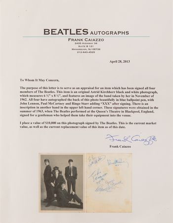 Lot #5075 Beatles Signed Photograph by Astrid Kircherr - Image 5