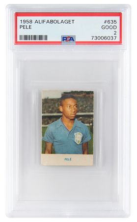 Lot #5098 1958 Alifabolaget #635 Pele Rookie Card - PSA GOOD 2 - Image 1