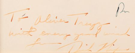 Lot #5034 John F. Kennedy and Richard Nixon Signed Photograph of the First Televised Presidential Debate (1960), Inscribed to ABC President Oliver Treyz - Image 3