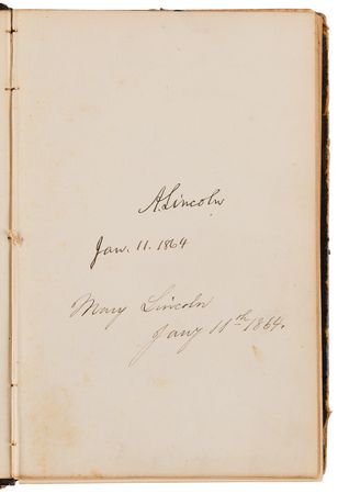 Lot #5024 American Presidents (7) Multi-Signed Autograph Book Dated from 1864 to 1909, Highlighted by the Rare Dual Signatures of Abraham and Mary Lincoln - Image 3
