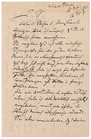 Lot #5072 Johannes Brahms Autograph Letter Signed to His Publisher, on 