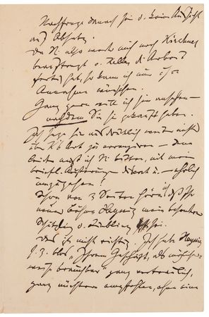 Lot #5072 Johannes Brahms Autograph Letter Signed to His Publisher, on 