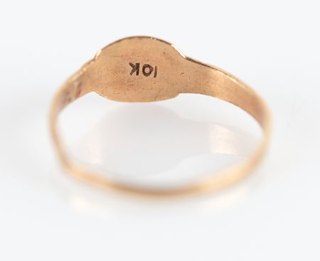 Lot #5033 John F. Kennedy 10k Gold Christening Ring - Image 4