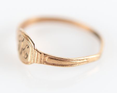 Lot #5033 John F. Kennedy 10k Gold Christening Ring - Image 7