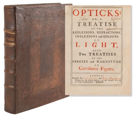 Lot #5040 Isaac Newton: Opticks: or, a Treatise of the Reflexions, Refractions, Inflexions and Colours of Light (First Edition, 1704) - Image 1