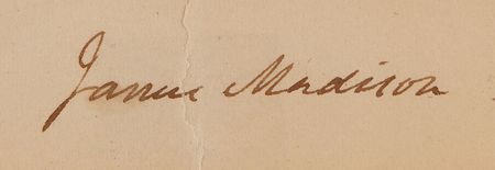 Lot #5012 James Madison Autograph Letter Signed, Explaining His and Thomas Jefferson's Decision to Decline Involvement in the 1824 Presidential Election: 