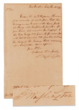 Lot #5006 George Washington Revolutionary War-Dated Letter Signed: 